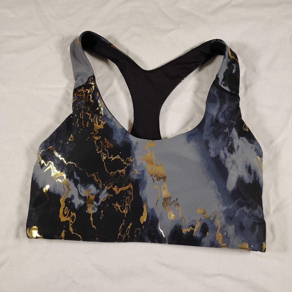 Old Navy Active Powersoft Medium Support Sports Bra Size Small Black Multi